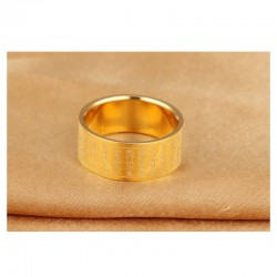 Anillo de mujer diseño budista chapado en oro de 14k