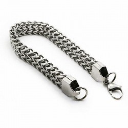 Pulsera masculina de moda de 13 mm de ancho fabricado en acero inoxidable