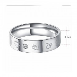 Anillos de acero inoxidable para boda diseño Carta Runa Nórdica