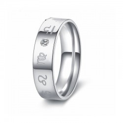 Anillos de acero inoxidable para boda diseño Carta Runa Nórdica