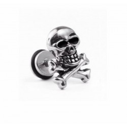 Pendiente para hombre fabricado en acero inoxidable diseñado con calavera mexicana Skull