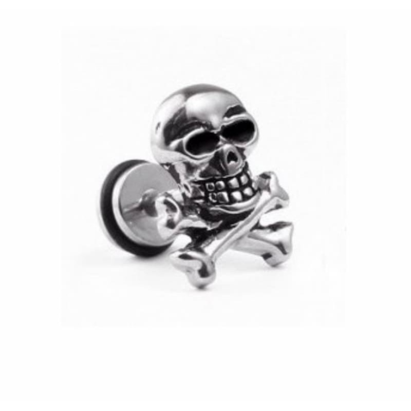 Pendiente para hombre fabricado en acero inoxidable diseñado con calavera mexicana Skull