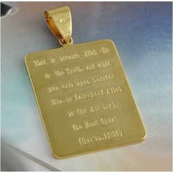 Colgante de acero inoxidable chapado en oro y plata diseño Taj Mahal