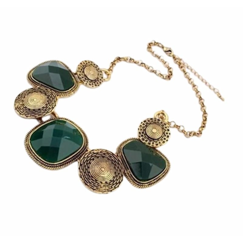 Collares acero dorado