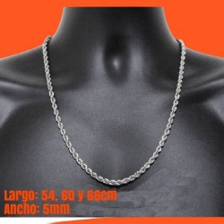 Cordónes salomónicos de acero inoxidable antialérgico de 5 mm de ancho