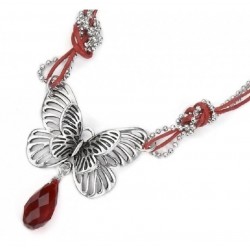 Collar de mujer rojo con...
