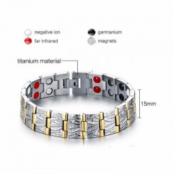 Pulsera magnética para hombres fabricada en acero de titanio