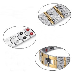 Pulsera magnética para hombres fabricada en acero de titanio