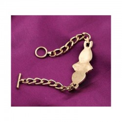 Pulsera de fantasía fabricada en bronce y con piedras de colores