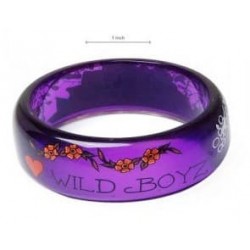 Brazalete de la marca Loney Tunes fabricado en resina de color púrpura
