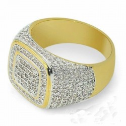 Ostentoso anillo grande de gran diseño para mujer con cristales en Tallas 17 y 19