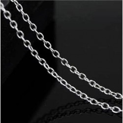 Collar de acero inoxidable chapado en plata con piedras azules y blancas