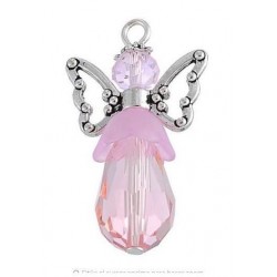 Colgante de acero bañado en plata diseño Angel de la Guarda