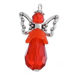 Colgante de acero bañado en plata diseño Angel de la Guarda