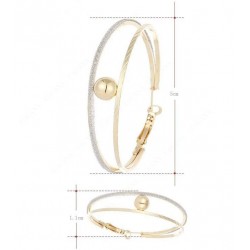 Pendientes de acero color oro y plata diseño doble aro