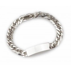 Pulsera de hombres de 1 cm de ancho fabricada en acero inoxidable 316L