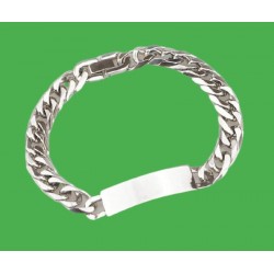 Pulsera de hombres de 1 cm de ancho fabricada en acero inoxidable 316L