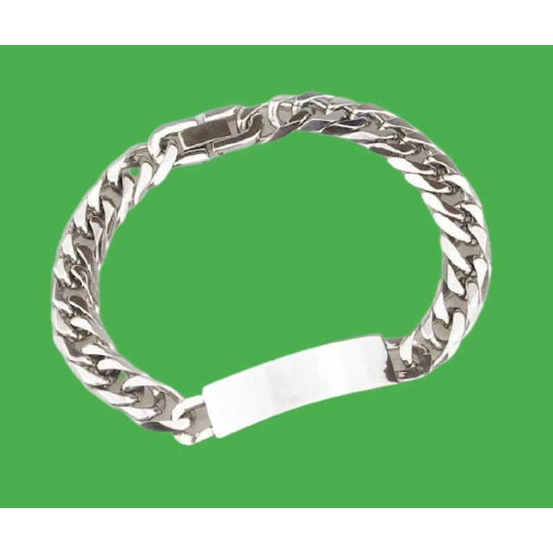 Pulsera de hombres de 1 cm de ancho fabricada en acero inoxidable 316L