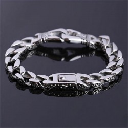 Pulsera vikinga de acero inoxidable para hombres de 1,5 cm de ancho