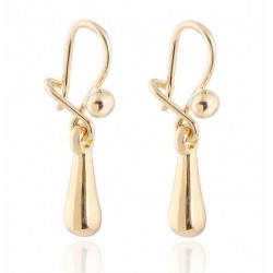 Pendientes de acero dorado para mujer