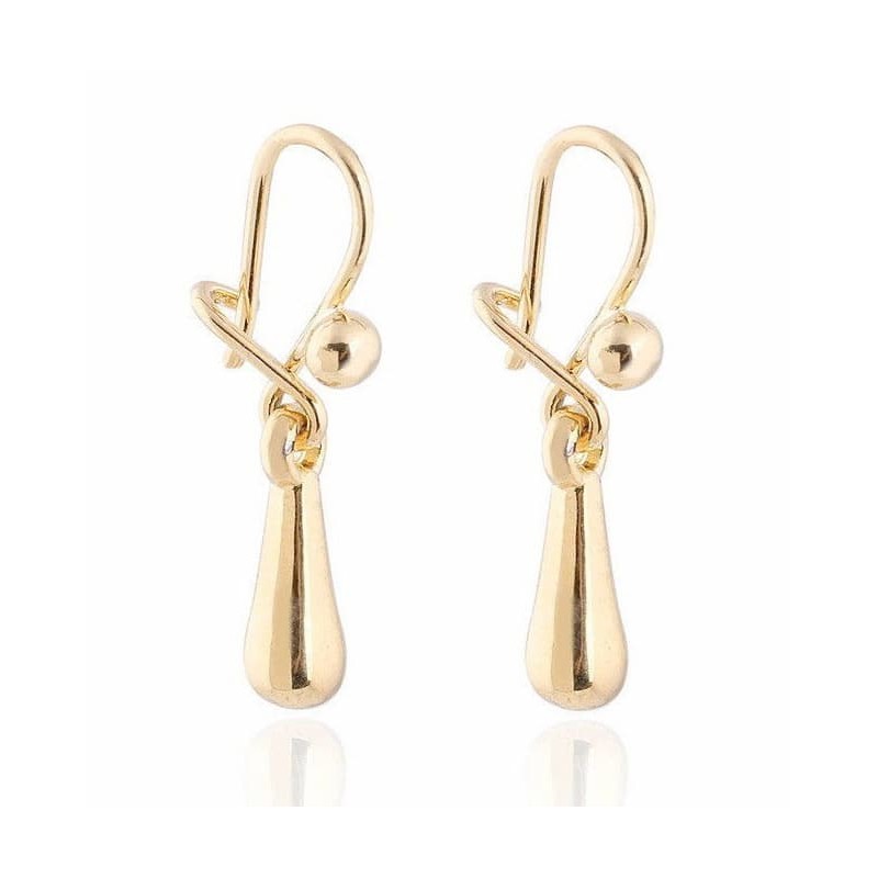 Pendientes de acero dorado para mujer