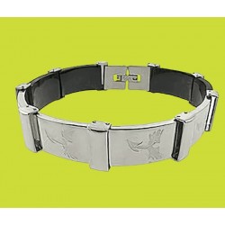 Pulseras de acero quirúrgico para mujer con diseño alas de dragón