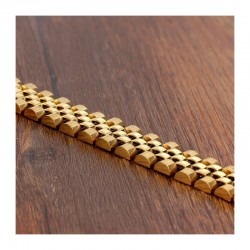 Brazalete de acero inoxidable de 1,5 cm de ancho y 20,5 cm de largo