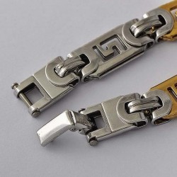 Brazaletes anchos de hombre de acero inoxidable 316 en 2 colores