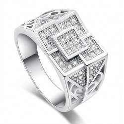 Anillo chapado con pequeñas...