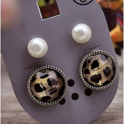 Conjunto de dos pares de pendientes para mujer