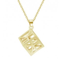 Collar con colgante cubo...