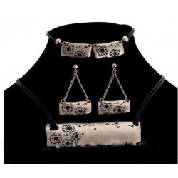 Bisutería nativo americana, Conjunto artesanal de collar, pendientes y pulsera para mujer
