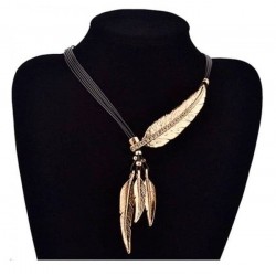 Collar retro con hojas para...