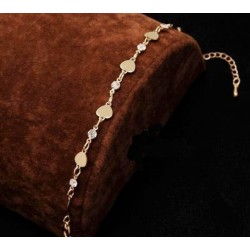 Bisutería para llevar como pulsera o tobillera con cristales de 17 cm de largo