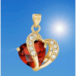 Collar bañado en oro con...