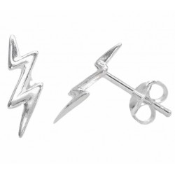 Pendientes rayo de plata de...