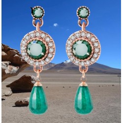 Pendientes verdes de fiesta...