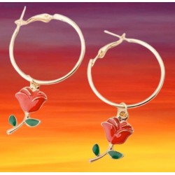 Pendientes de flor mujer de...