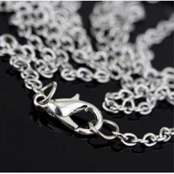 Collar de acero chapado en platab con colgante de piedras multicolor para mujer