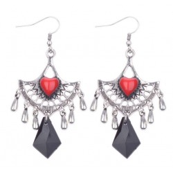 Pendientes de acero chapados en plata diseño bohemia vintage