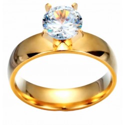 Anillo chapado en oro con...