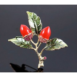 Broche rama de muérdago