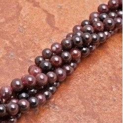 Hilo de piedras Garnet de 4 mm