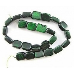 Hilo de turquesas verde oscuro