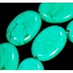 Hilo de turquesas ovaladas