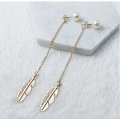 Pendientes largos chapados...