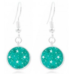 Pendientes cabujón color...