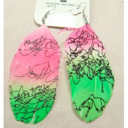 Pendientes con plumas de...