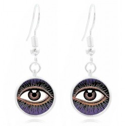 Pendientes cabujón con ojo...