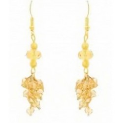 Pendientes de cristal amarillo